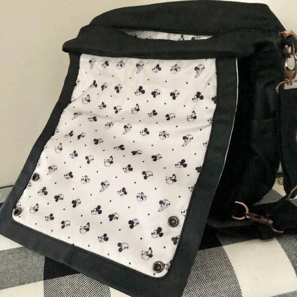 Disney Mickey Mouse 90s HTF Petunia Picklebottom Diaper Bag - Picture 4 of 12